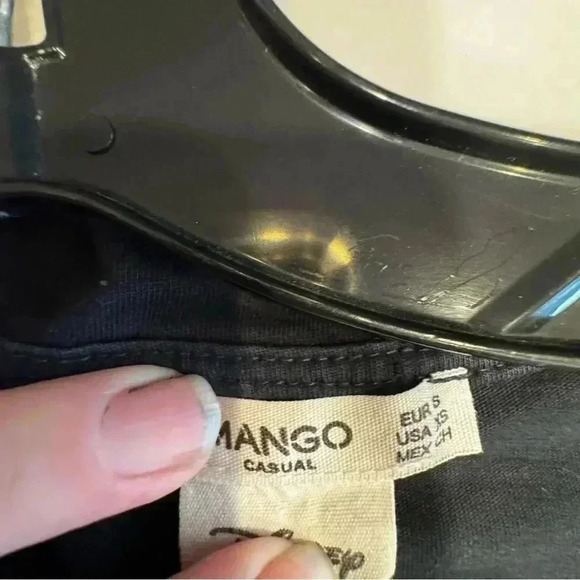 Mango Mickey Mouse Embroidered Tee Shirt Womens Size XS Black Short Sleeve - Picture 4 of 13